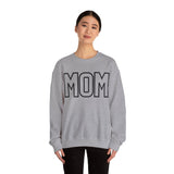 Black on Gray MOM Crewneck Oversized Pullover Sweatshirt