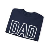 DAD Oversized Pullover Crewneck Sweatshirt, Gifts for Dad, Baby Shower Gifts, White on Navy, Father's Day Gift, Dad to be