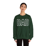 DAD Oversized Pullover Crewneck Sweatshirt, Gifts for Dad, Baby Shower Gifts, White on Forest Green, Father's Day Gift, Dad to be