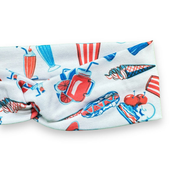 Fourth of July Cookout Knotties Headband