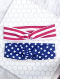 American Flag Knotties Headband Set