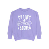 Cupid's Favorite Teacher Comfort Colors Unisex Garment-Dyed Sweatshirt