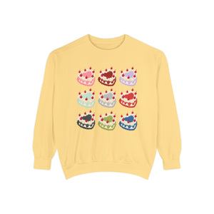 Valentines Cakes Comfort Colors Garment-Dyed Sweatshirt
