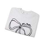 MOM Grey Bow Oversized Pullover Crewneck Sweatshirt