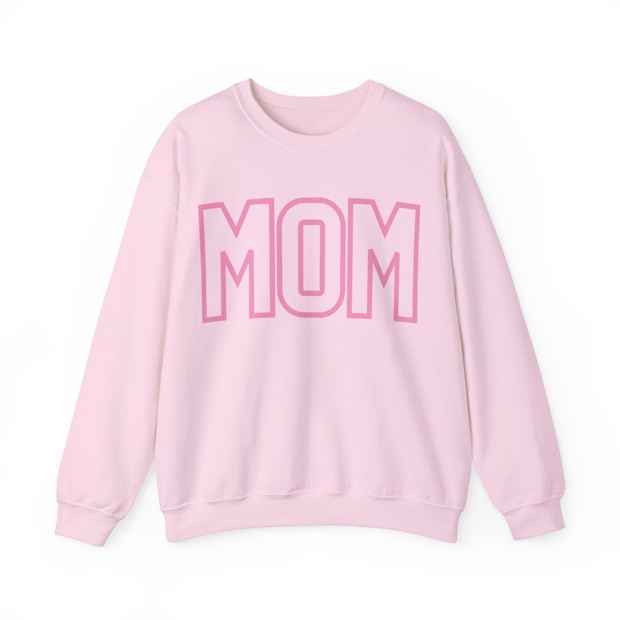 MOM Pink on Pink Oversized Pullover Crewneck Sweatshirt