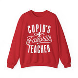 Cupid's Favorite Teacher Crewneck Sweatshirt