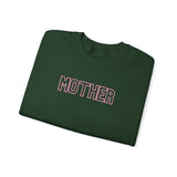 MOTHER Oversized Pullover Crewneck Sweatshirt, Gifts for Mom, Baby Shower Gifts, Pink on Hunter Green, Mother's Day Gift