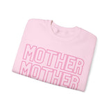 Mother On Repeat Pink on Pink Oversized Pullover Crewneck Sweatshirt, Girl Mom, Mama, Mother's Day Gift, Baby Shower Gifts, For Mom