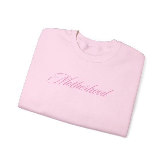 MOTHERHOOD Pink on Pink Oversized Pullover Crewneck Sweatshirt, Girl Mom, Mama, Mother's Day Gift, Baby Shower Gifts, For Mom