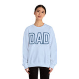 DAD Navy on Light Blue Oversized Pullover Crewneck Sweatshirt, Father's Day Gift, Dad to Be, Mom and Dad Matching Sweatshirts