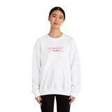 Red on White MOM Pullover Crewneck Sweatshirt