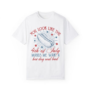 You Look Like The Fourth of July Hot Dog Oversized Unisex T-Shirt