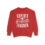 Cupid's Favorite Teacher Comfort Colors Unisex Garment-Dyed Sweatshirt