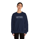 MOTHER Oversized Pullover Crewneck Sweatshirt, Gifts for Mom, Baby Shower Gifts, Light Blue on Navy, Mother's Day Gift