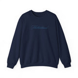 MOTHERHOOD Oversized Pullover Crewneck Sweatshirt, Gifts for Mom, Baby Shower Gifts, Blue on Navy, Mother's Day Gift