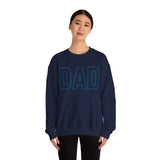 DAD Oversized Pullover Crewneck Sweatshirt, Gifts for Dad, Baby Shower Gifts, Neon Green on Hunter Green, Father's Day Gift, Dad to be
