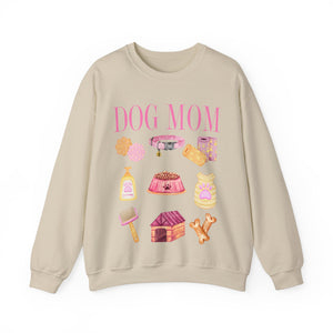 Dog Mom (Pink) Crewneck Sweatshirt