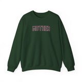 MOTHER Oversized Pullover Crewneck Sweatshirt, Gifts for Mom, Baby Shower Gifts, Pink on Hunter Green, Mother's Day Gift