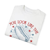 You Look Like The Fourth of July Hot Dog Oversized Unisex T-Shirt