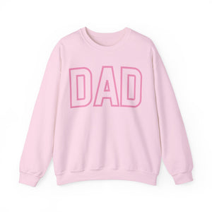 DAD Pink on Pink Oversized Pullover Crewneck Sweatshirt, Girl Dad, Father's Day Gift, Baby Shower Gifts,For Dad, Dad to be,Matching Mom, Dad