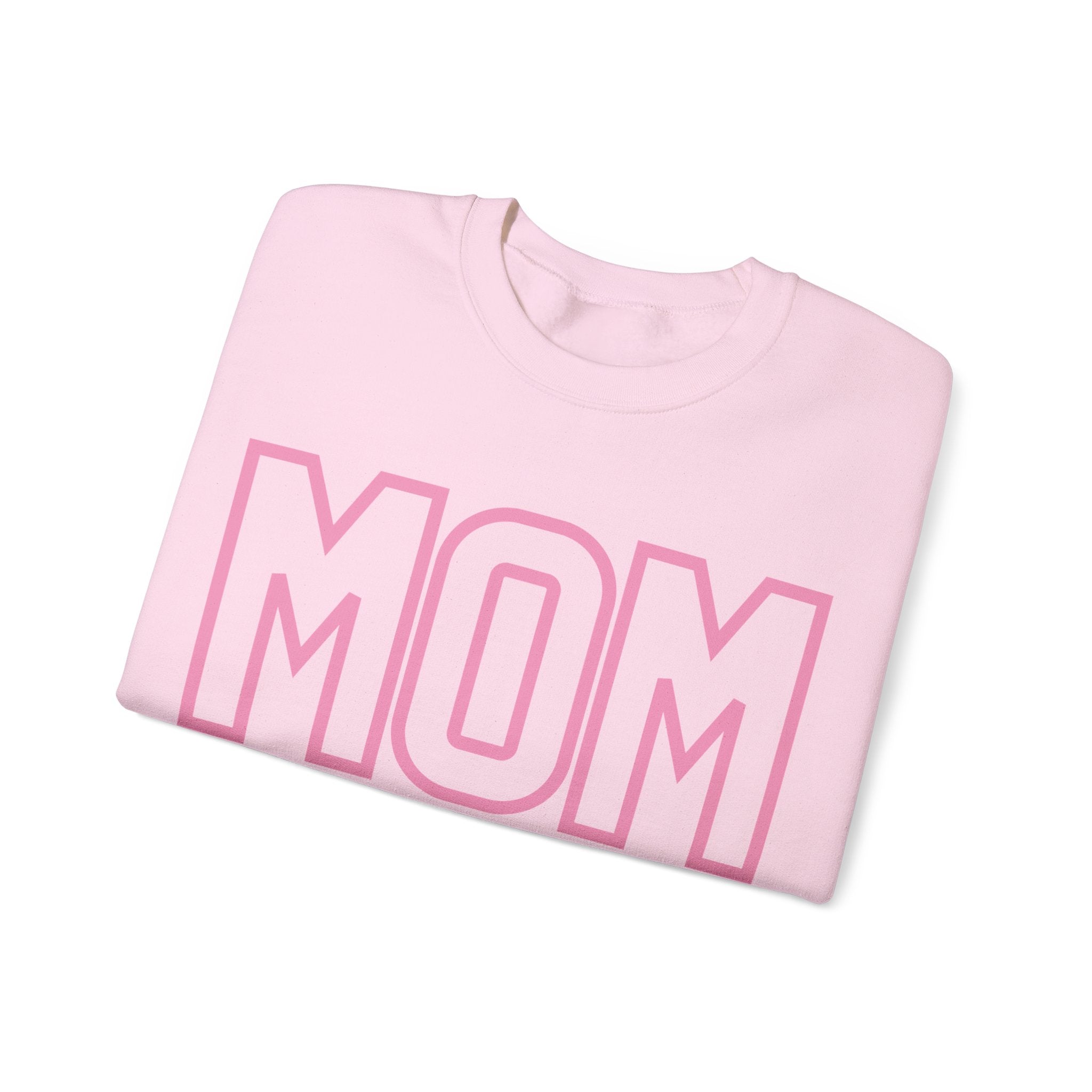 MOM Pink on Pink Oversized Pullover Crewneck Sweatshirt