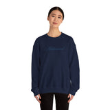 MOTHERHOOD Oversized Pullover Crewneck Sweatshirt, Gifts for Mom, Baby Shower Gifts, Blue on Navy, Mother's Day Gift