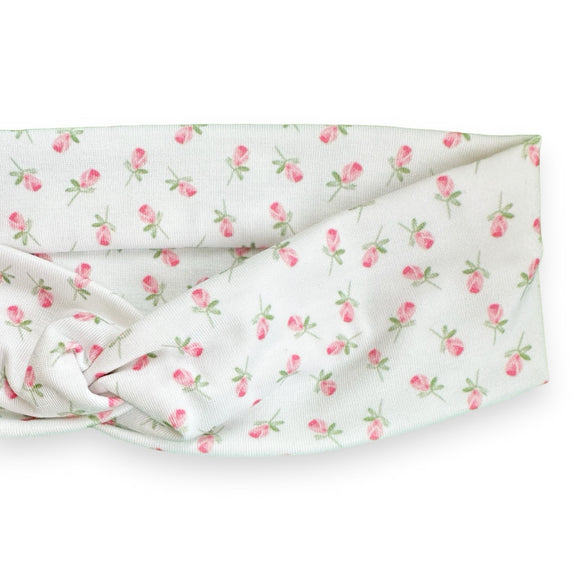 Rose Buds (Pink) Knotties Headband