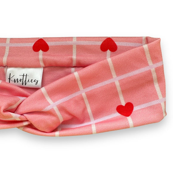 Heart Grid Knotties Headband