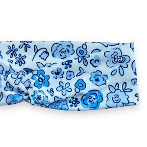 Blue Flowers Knotties Headband