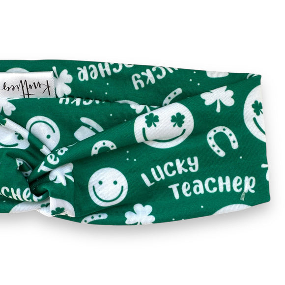 Lucky Teacher Knotties Headband