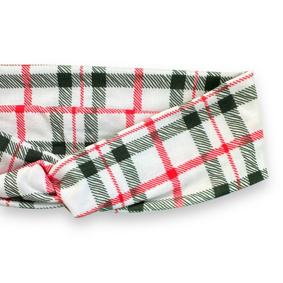 Christmas Plaid Knotties Headband