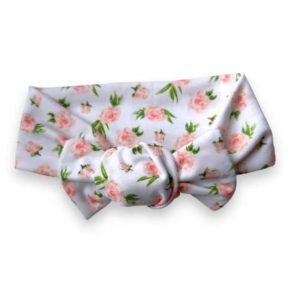 Pink Rose Buds Bow