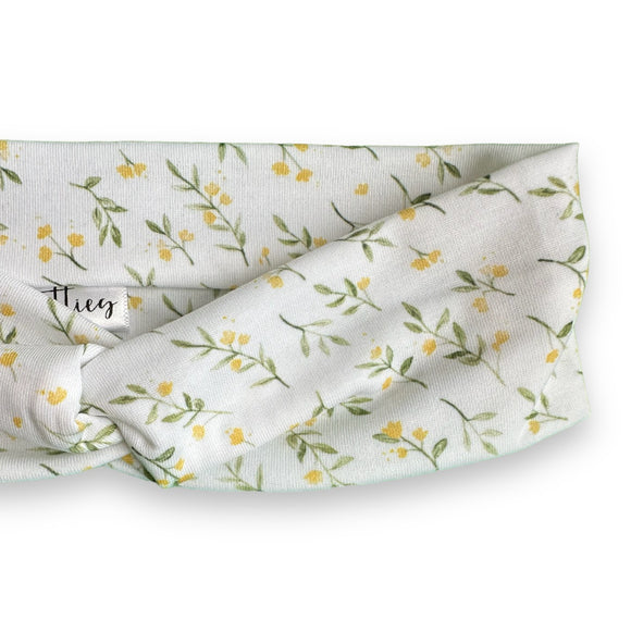 Dainty Floral (Yellow) Knotties Headband