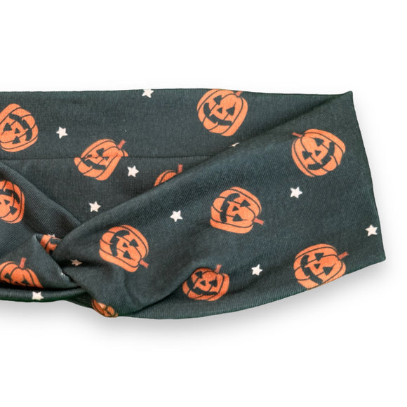 Jack-O-Lantern Knotties Headband