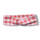 Coral Checkered Knotties Headband
