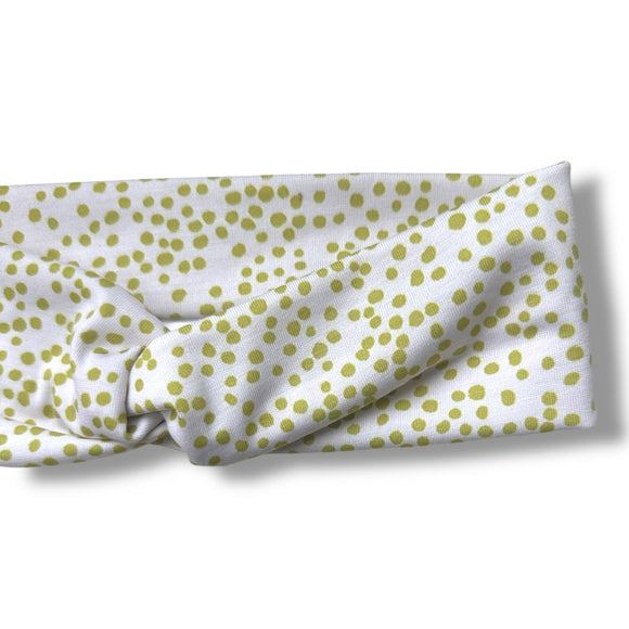 Lime Green Spots Knotties Headband