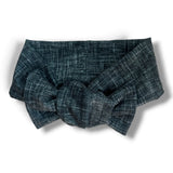 Dark Green Linen Bow