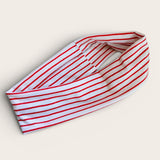 Red Stripes Flat Knotties Headband