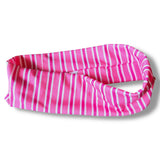 Pink Stripes Flat Knotties Headband