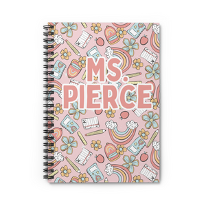 CUSTOM Retro Teacher Spiral Notebook