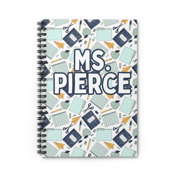 CUSTOM School Day Blues Spiral Notebook