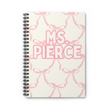 CUSTOM Pink Bows Spiral Notebook