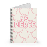 CUSTOM Pink Bows Spiral Notebook