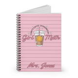 CUSTOM Girl Math Coffee Spiral Notebook