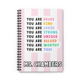 CUSTOM Positive Affirmations Spiral Notebook