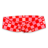 Pink & Red Checkered Hearts Knotties Headband