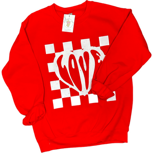 Checkered Love Sweatshirt