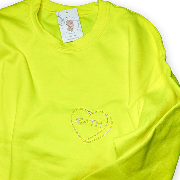 Yellow Candy Heart Sweatshirt